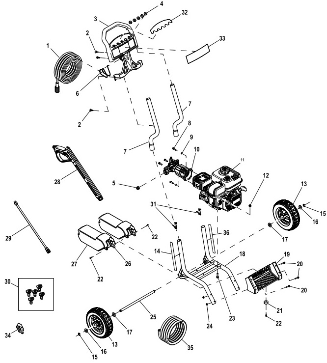 generac 0066920 Power Washer repair Parts